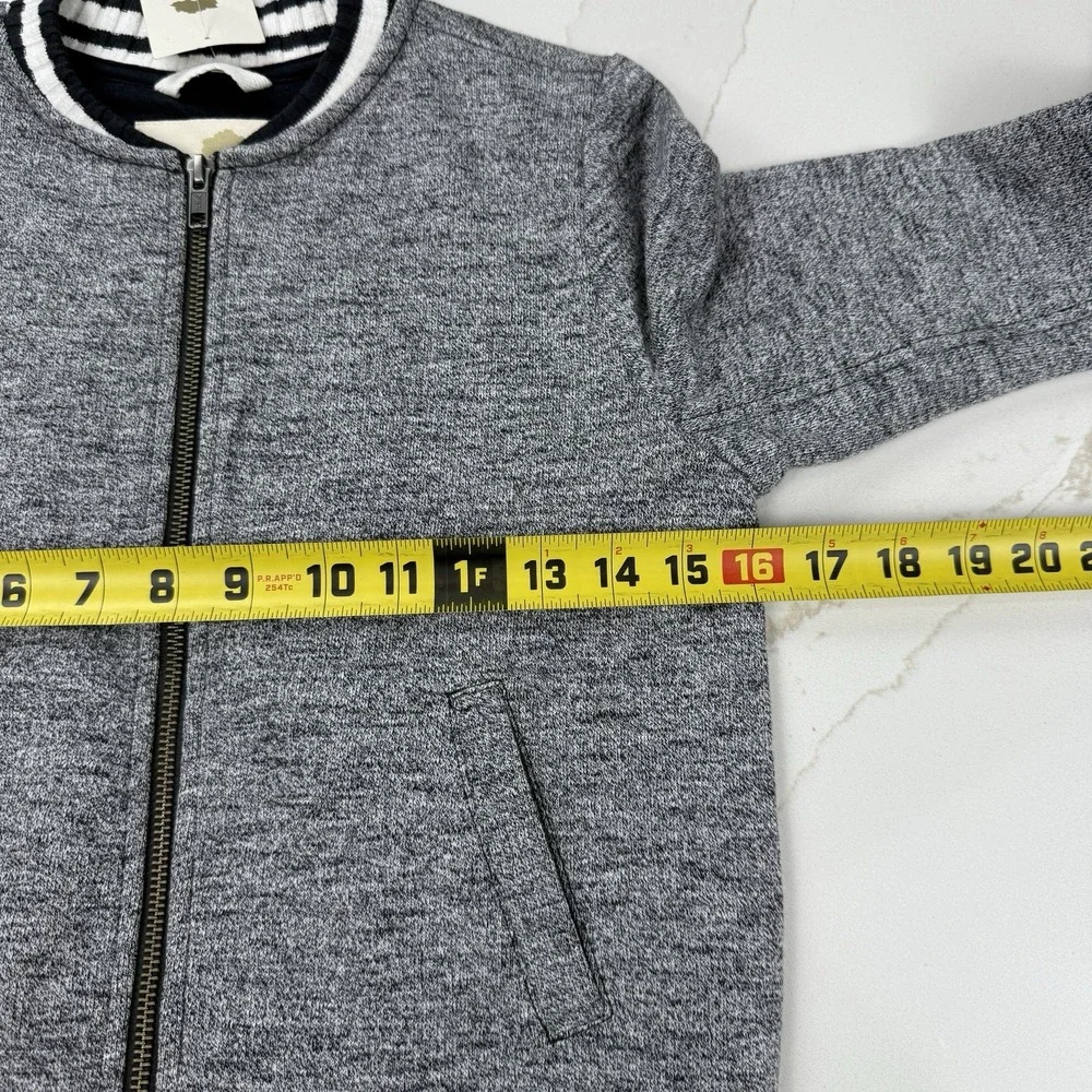 Tucker +‎ Tate Soft Knit Full Zip Jacket Boys 6 Gray Black White Back to School